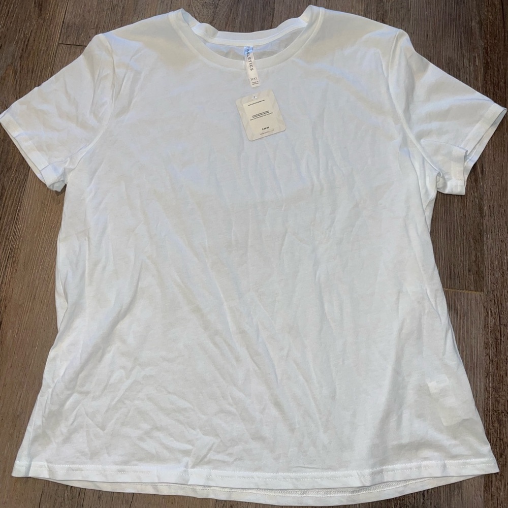 Fabletics White Short Sleeve Tee